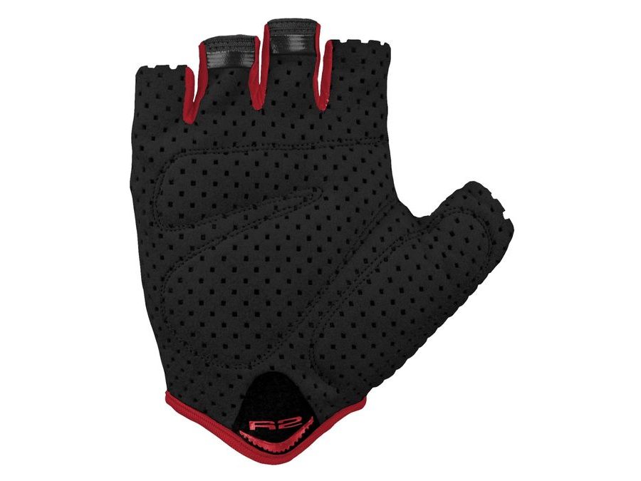 Letní krátkoprsté rukavice R2 RILEY ATR04K, černo-červené