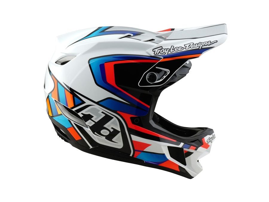 Integrální helma Troy Lee Designs D4 COMPOSITE FRAMES WHITE / SILVER 2025
