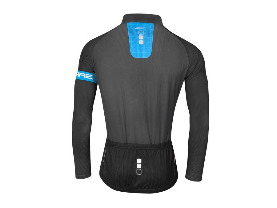 Dres s dlouhým rukávem FORCE SQUARE šedo-modrý