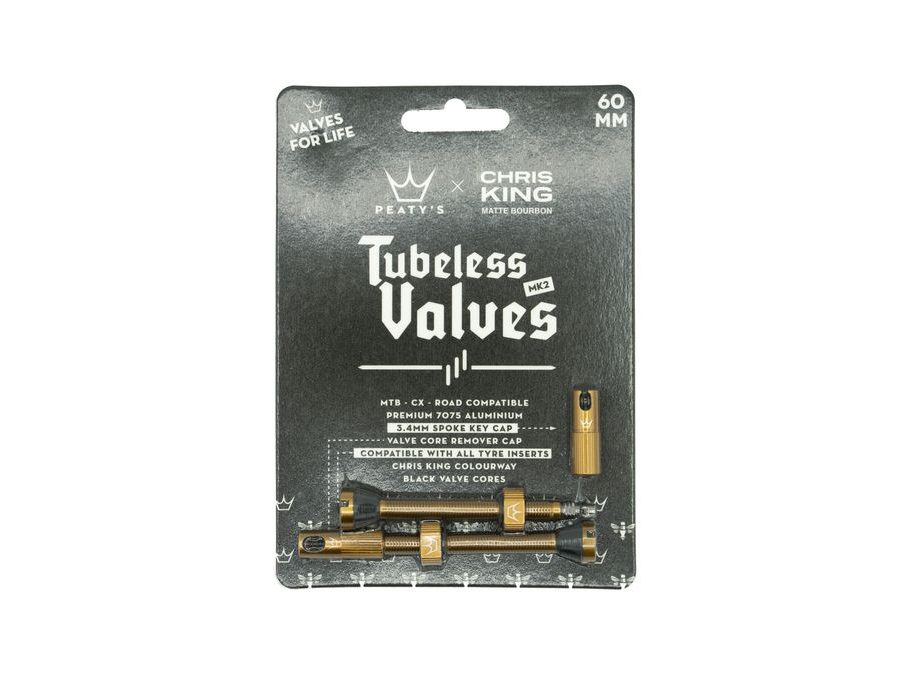 Bezdušové ventilky PEATY'S X CHRIS KING (MK2) BEZDUŠOVÉ VENTILKY 60MM
