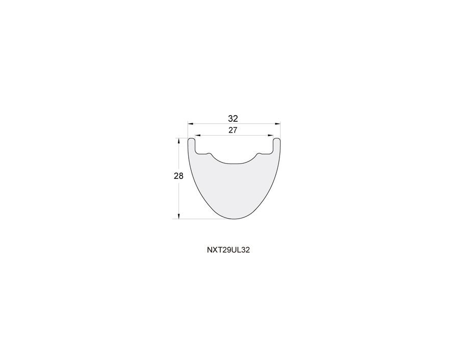 Karbonový ráfek Nextie PREMIUM 32.6mm 29" MTB Clincher [Tubeless Compatible] [NXT29XM33]