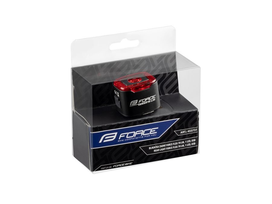 blikačka zadní FORCE FLEA 70 LM, 1 LED, USB