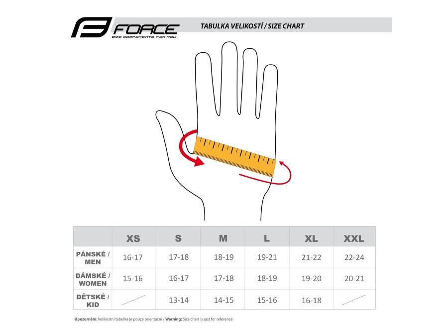 Letní krátkoprsté rukavice FORCE SQUARE, červené