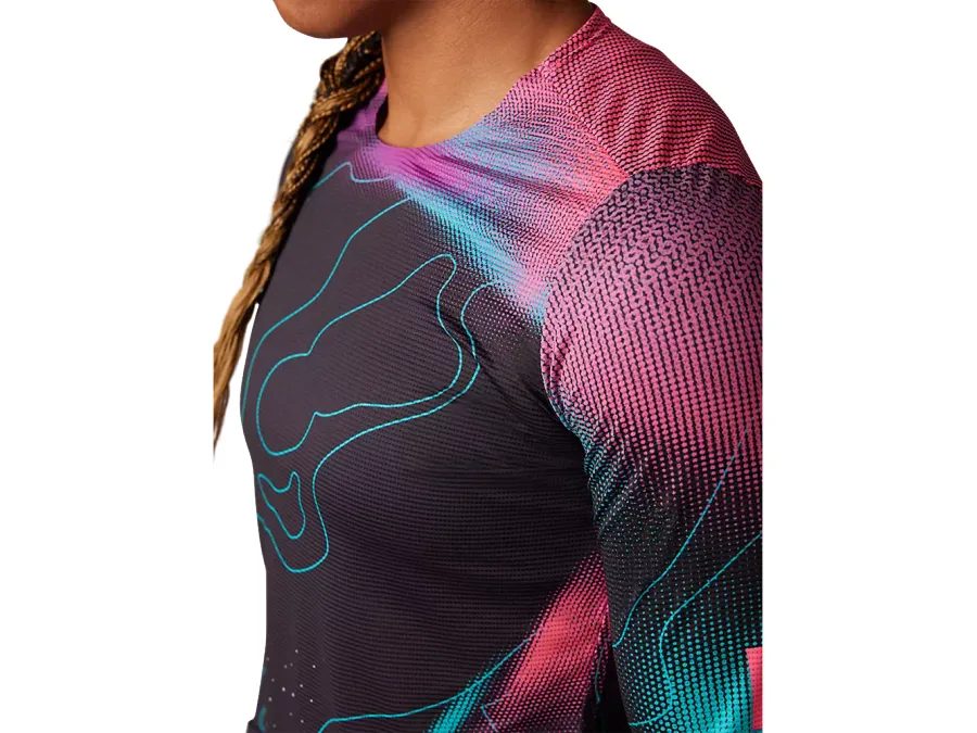 Dámský dres s dlouhým rukávem FOX Flexair Lunar, růžový