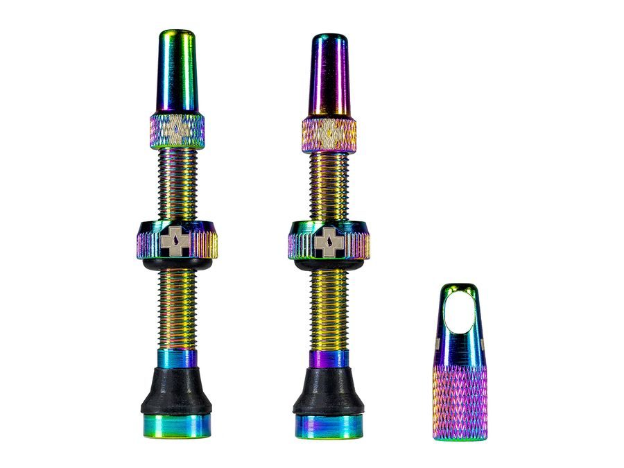 Muc Off Sada bezdušových ventilků /Tubeless Valve 60mm Iridescent