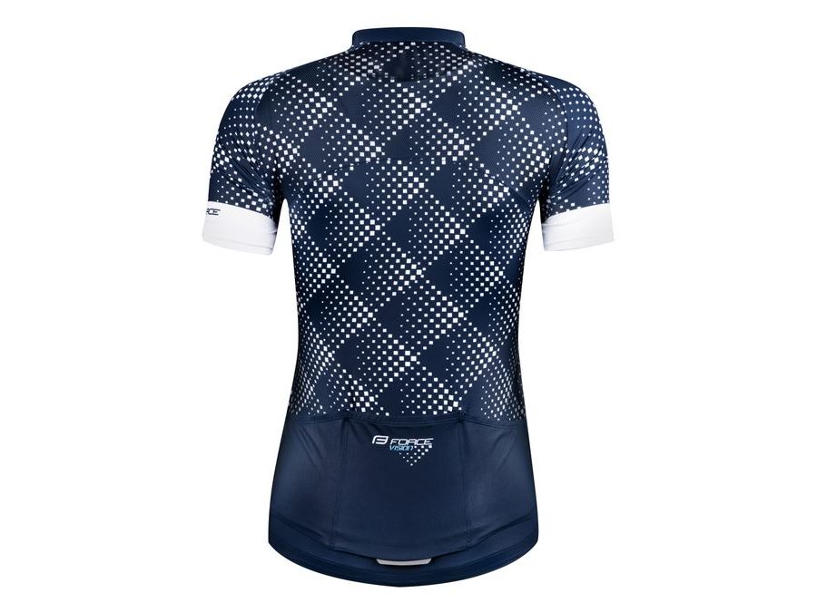 Dámský dres s krátkým rukávem FORCE VISION LADY, modrý