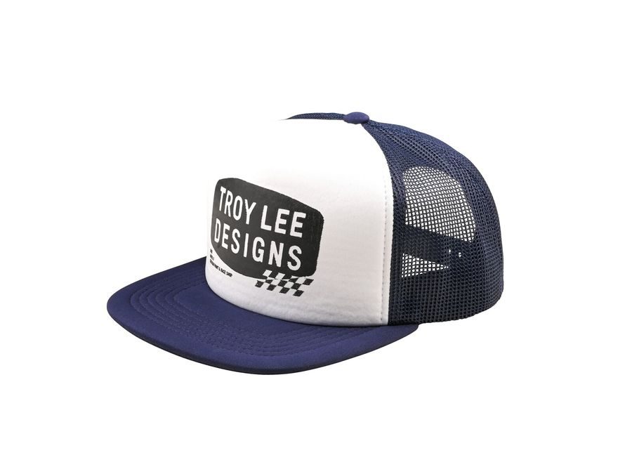 Kšiltovka Troy Lee Designs TRUCKER SNAPBACK STAMP VINTAGE, white-navy