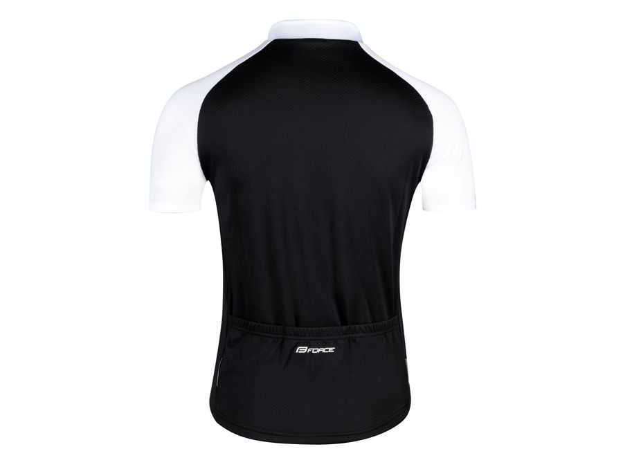 Pánský dres s krátkým rukávem FORCE ROCK, černo-bílý