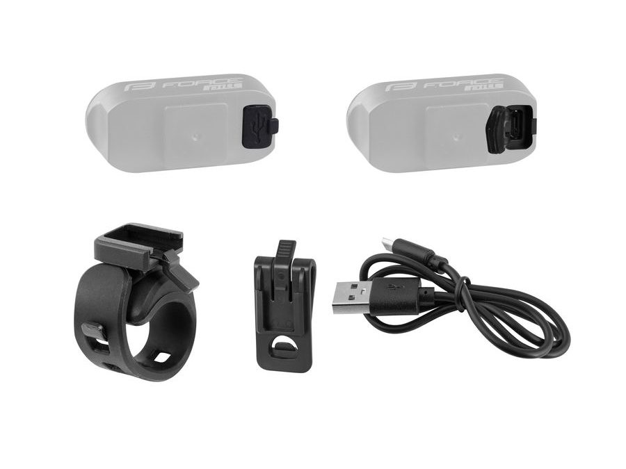 blikačka zadní FORCE PILL 12 LM, 3 x LED, USB