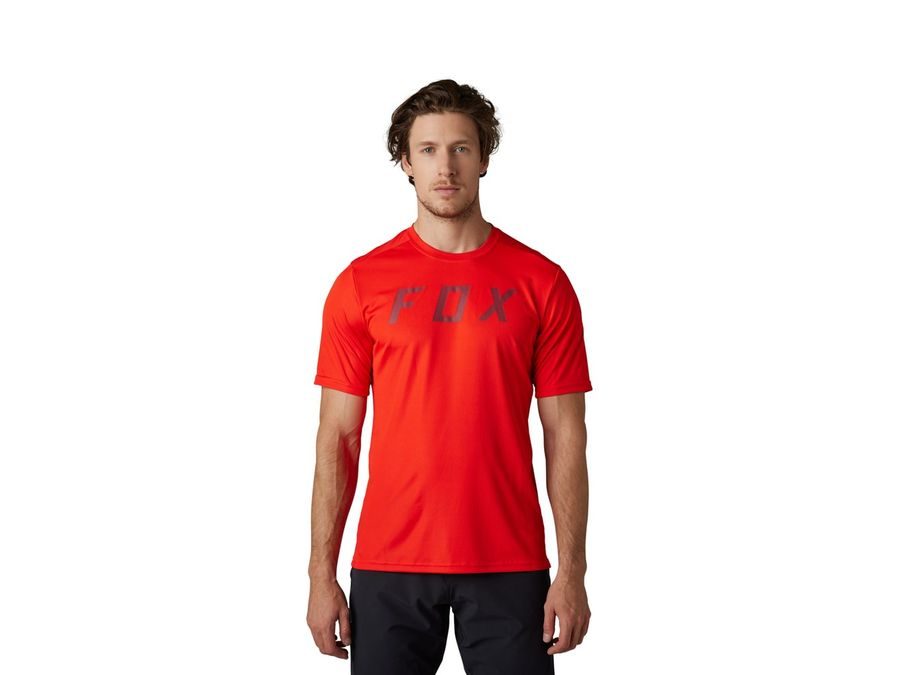 Pánský dres s krátkým rukávem FOX Ranger Ss Jersey Moth Race, červená