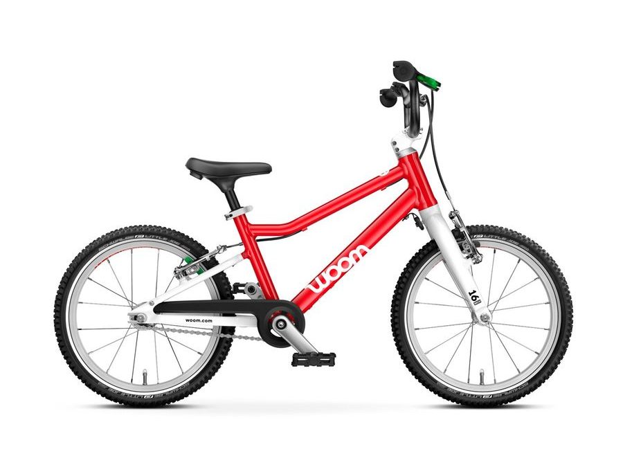 Dětské kolo 16" WOOM 3 AUTOMAGIC Red (Červená) 2025
