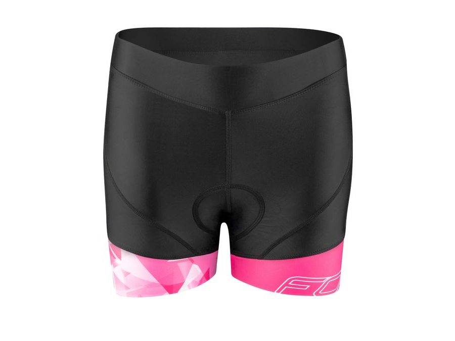 Dámské kraťasy do pasu s vložkou FORCE MINI, černo-růžové