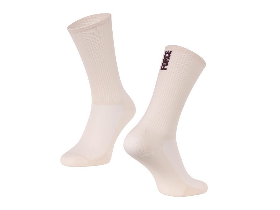 Dlouhé ponožky FORCE LONGER SLIM, krémové