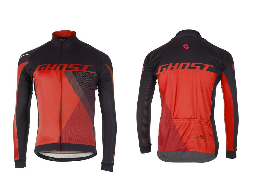 Pánský dres s dlouhým rukávem Ghost Performance Evo dlouhý rukáv, black-red
