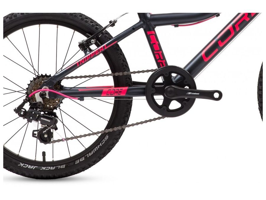 Dětské kolo Core Nipper 20", černý mat s růžovou 2025, 8.2kg