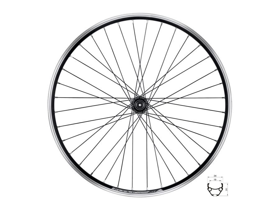 Zadní kolo FORCE CLASSIC 559x19 "V" FHTX500 36d