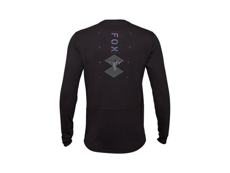 Pánský dres s dlouhým rukávem Fox Ranger Dr Md Ls Jersey Lunar, Black