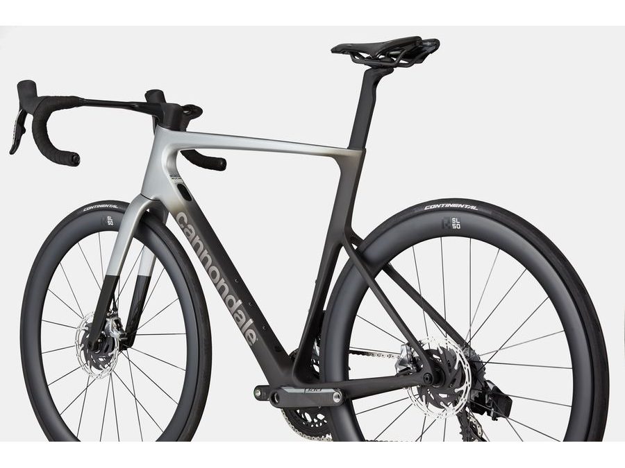 Silniční kolo CANNONDALE SUPER SIX EVO Hi-MOD 1, mercury-raw carbon-brushed chrome-smoke black