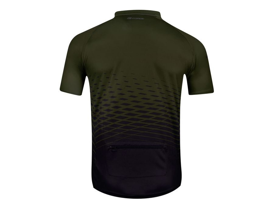 Pánský dres s krátkým rukávem FORCE MTB ANGLE, army