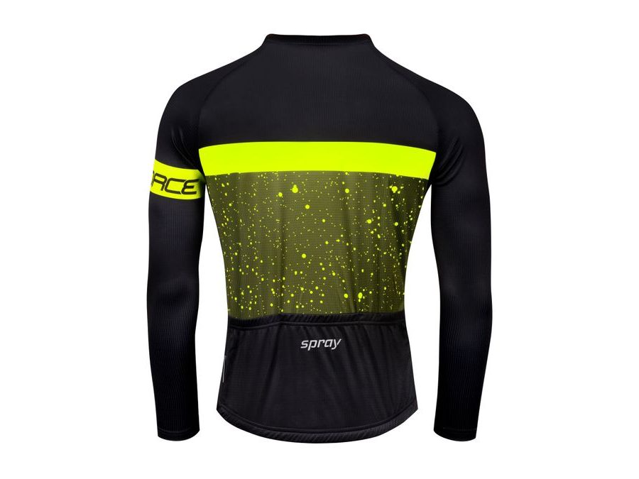 Pánský dres s dlouhým rukávem FORCE SPRAY, army-fluo
