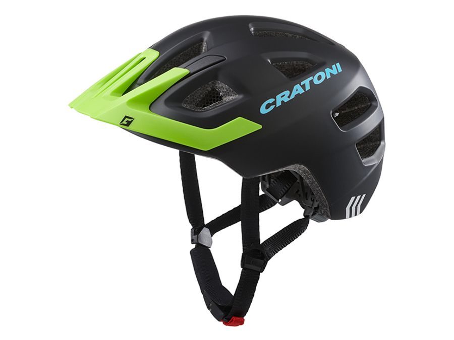 Dětská helma CRATONI Maxster Pro Black/Lime Matt - S/M (51-56cm)