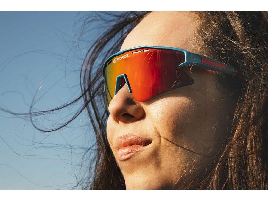 brýle FORCE SPECTER modro-červ., červená zrc. skla