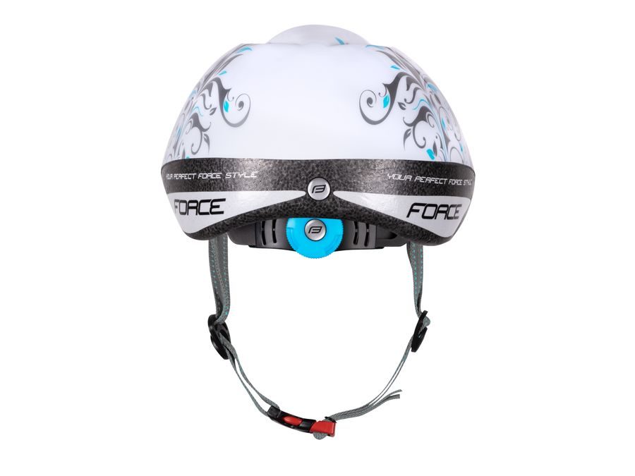 Dětská helma FORCE FUN FLOWERS, bílo-šedo-modrá