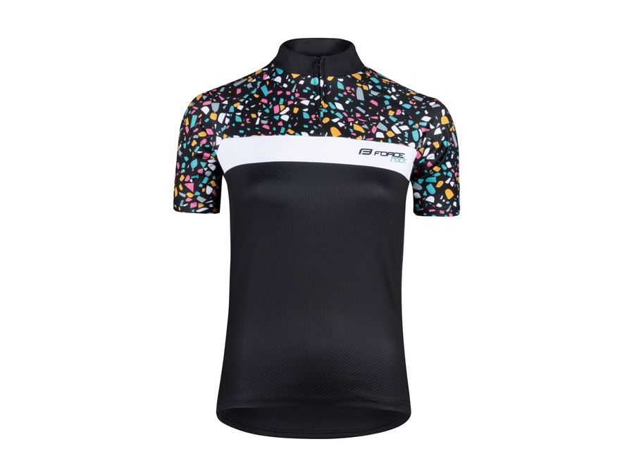 Dámský dres FORCE ROCK LADY krátký rukáv, černý