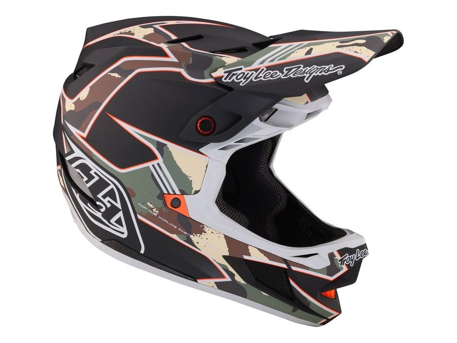 Integrální helma Troy Lee Designs D4 COMPOSITE MIPS MATRIX CAMO ARMY GREEN 2023