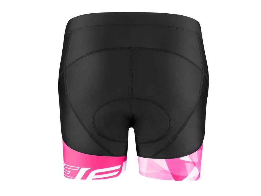 Dámské kraťasy do pasu s vložkou FORCE MINI, černo-růžové