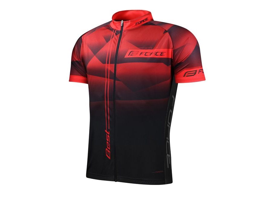 Dres s krátkým rukávem FORCE BEST, červeno-černý