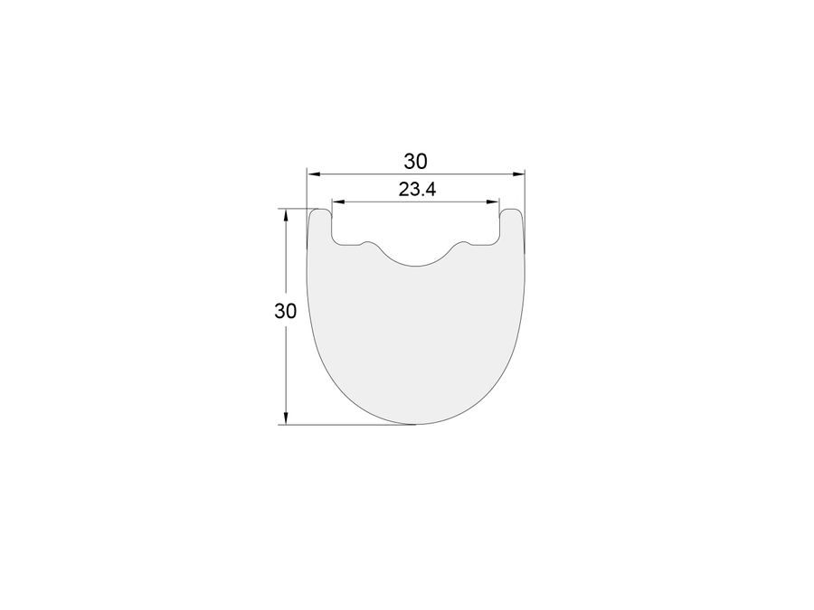 Karbonový ráfek Nextie SYM. 30mm 29" Mountain Bike Clincher Rim Tubeless Compatible [NXT29RM30]