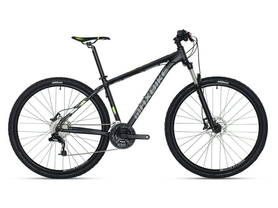 Horské kolo Maxbike Toba 29" černý mat / žlutá