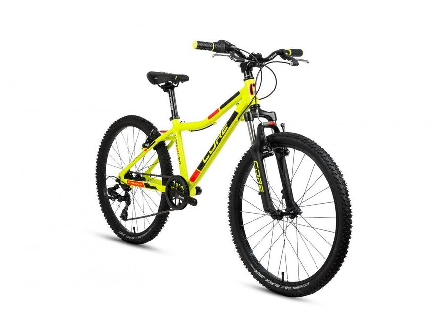 Dětské kolo Core Nipper 24", s odpruženou vidlicí - žlutý ultralight 2025