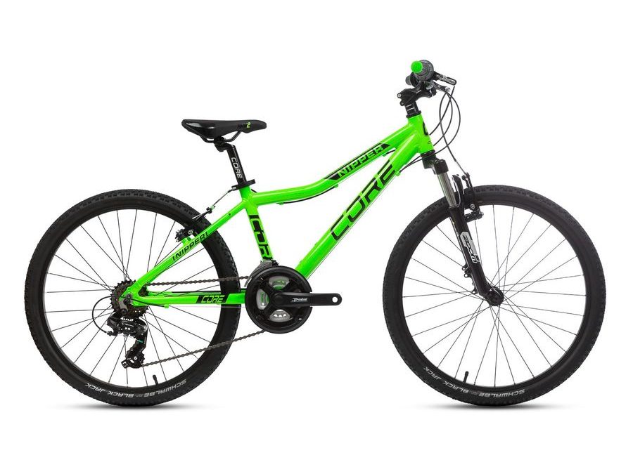 Dětské kolo Core Nipper 24", 3x6s, s odpruženou vidlicí - reflexně zelený, 2025