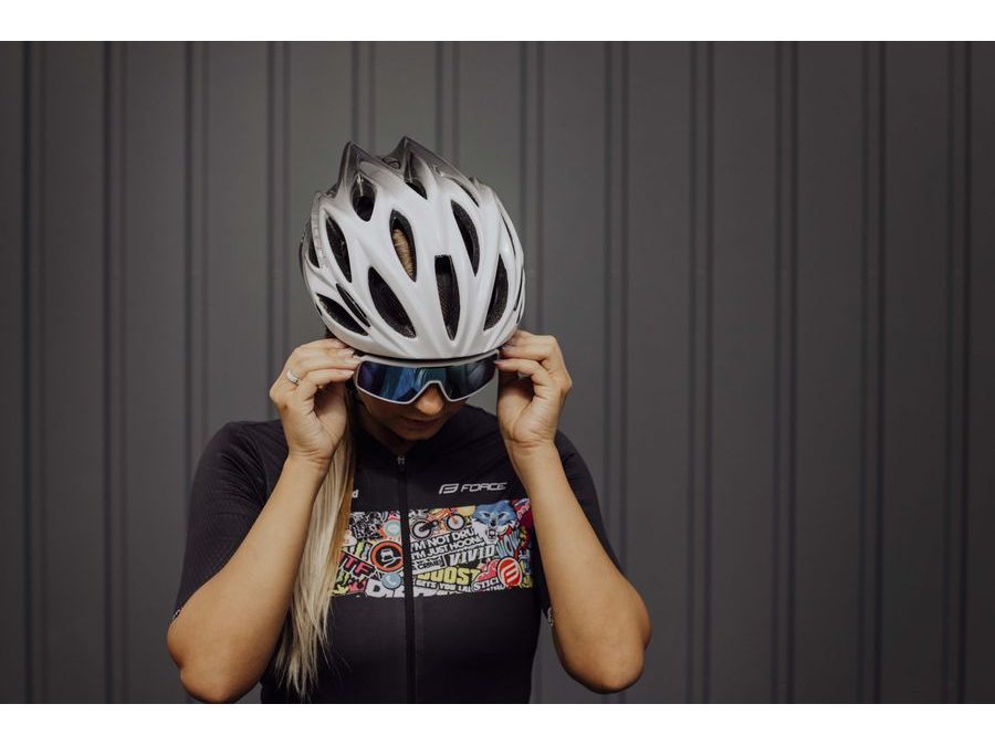 Helma FORCE BULL HUE, bílo-černá