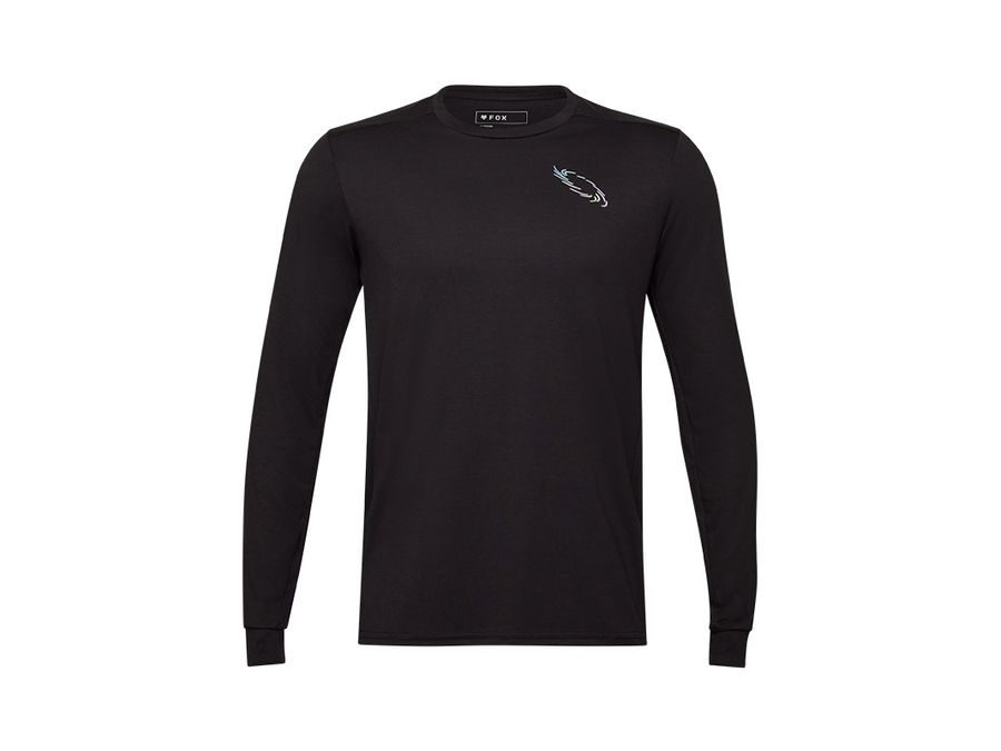 Pánský dres s dlouhým rukávem Fox Ranger Dr Md Ls Jersey Lunar, Black