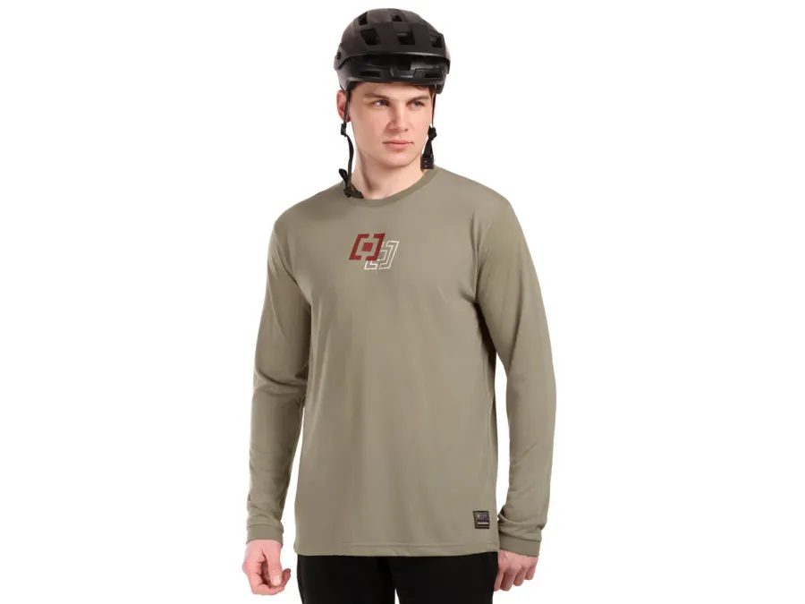 Pánský dres HORSEFEATHERS Fury LS - taupe
