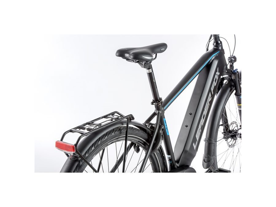 Pánské trekingové elektrokolo Leader Fox SANDY 2021, ČERNÁ MAT-MODRÁ