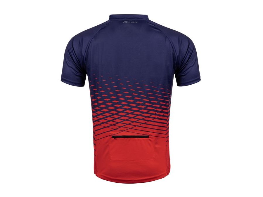 Dres s krátkým rukávem FORCE MTB ANGLE , modro-červený