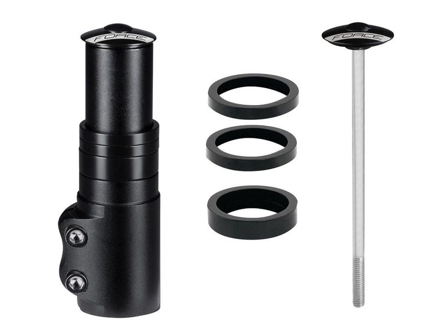 Redukce FORCE ECO - nástavec vidlice 1 1/8''Al, černá mat