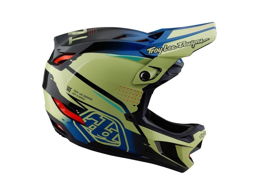 Integrální helma Troy Lee Designs D4 COMPOSITE DRIP GLO YELLOW 2025