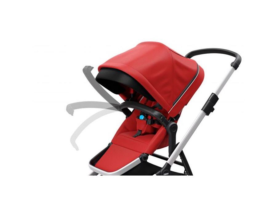 Městský kočárek s korbičkou THULE SLEEK ENERGY RED