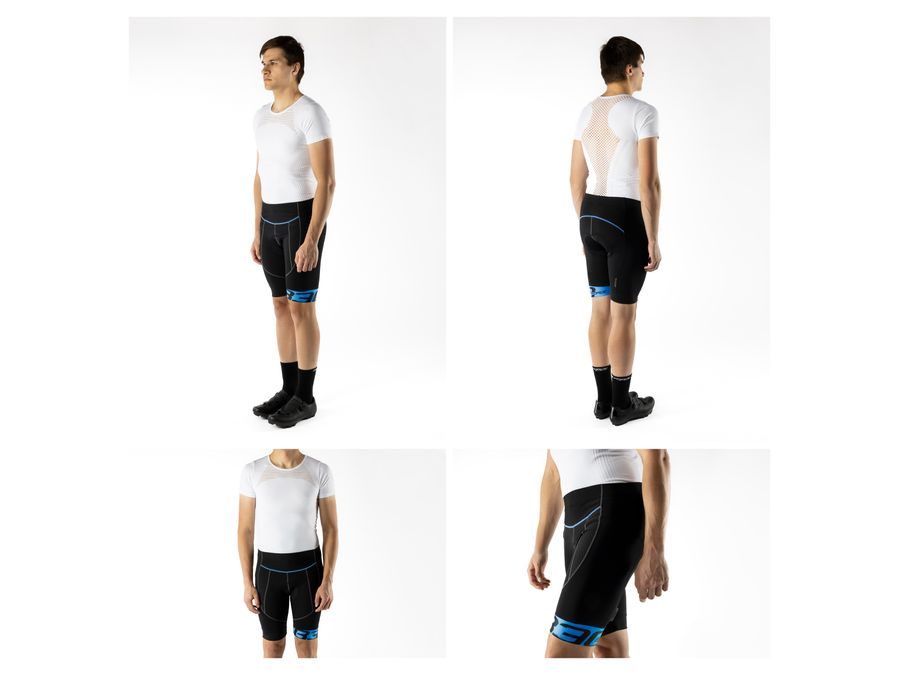 Pánské kraťasy do pasu s vložkou FORCE B30, černo-modré