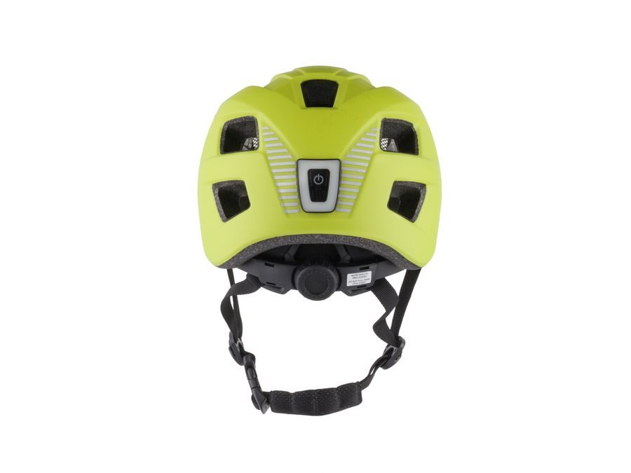 přilba FORCE ZEBU s blikačkou, limeta S-M