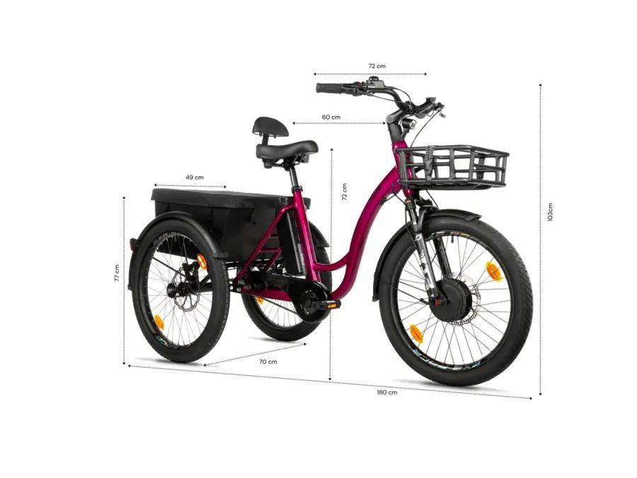 Leader fox CARGO - TRICYCLE CURTIS, FRONT MOTOR, GREY MATT