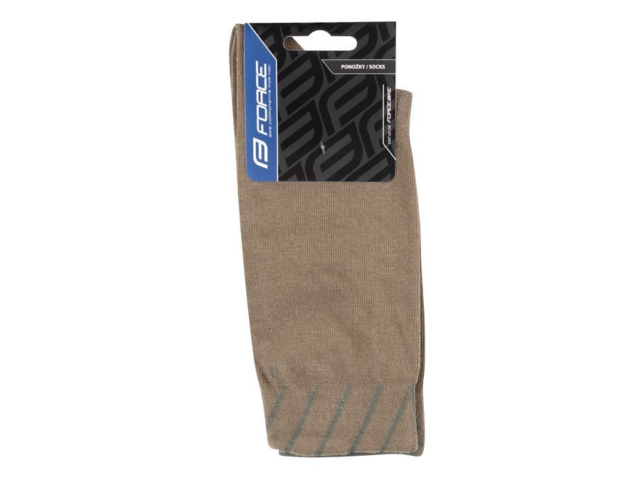 Dlouhé ponožky FORCE MARK, hnědé