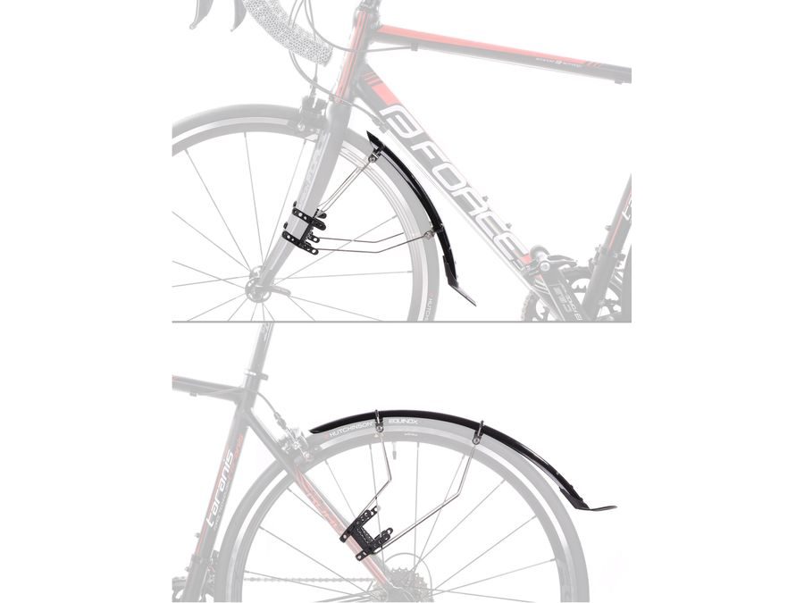 Blatníky FORCE WIN38 Aluflex 28 + vzpěry, černý