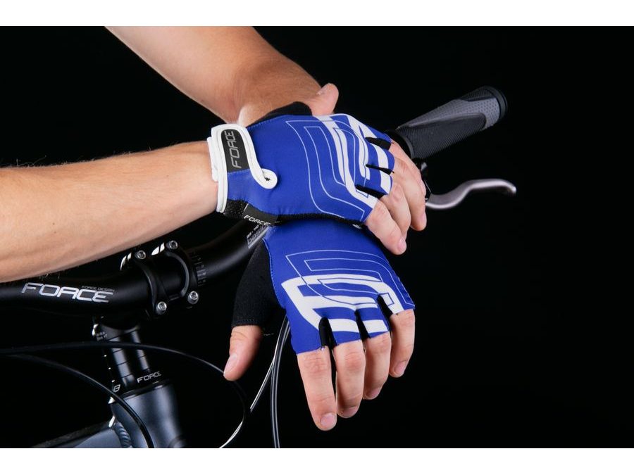 Letní krátkoprsté rukavice FORCE SPORT, modré