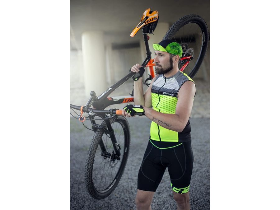 Čepička s kšiltem FORCE CORE letní, černo-fluo